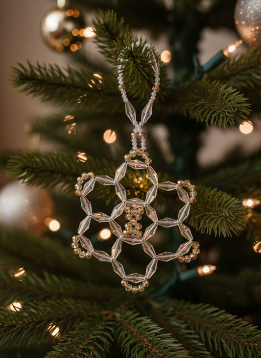 Crystal Geometry Crystal Beaded Christmas Ornament