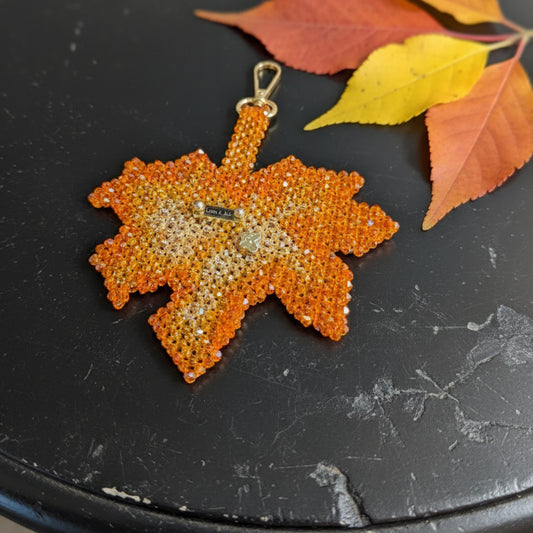 Autumn Glow Crystal Beaded Charm