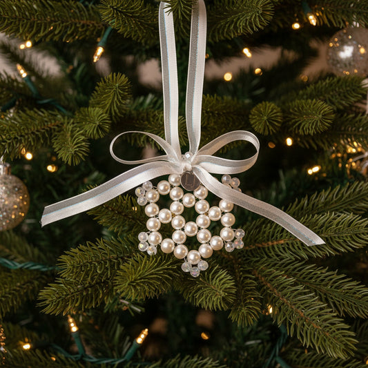 Crystal Beaded Snowflake Ornament