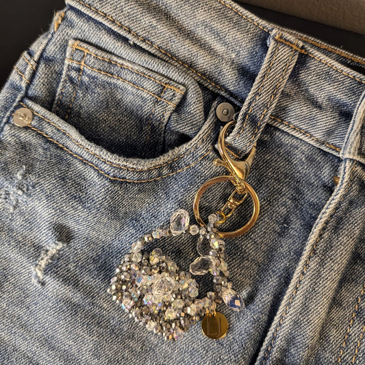 Starlight Crystal Beaded Charm Bag