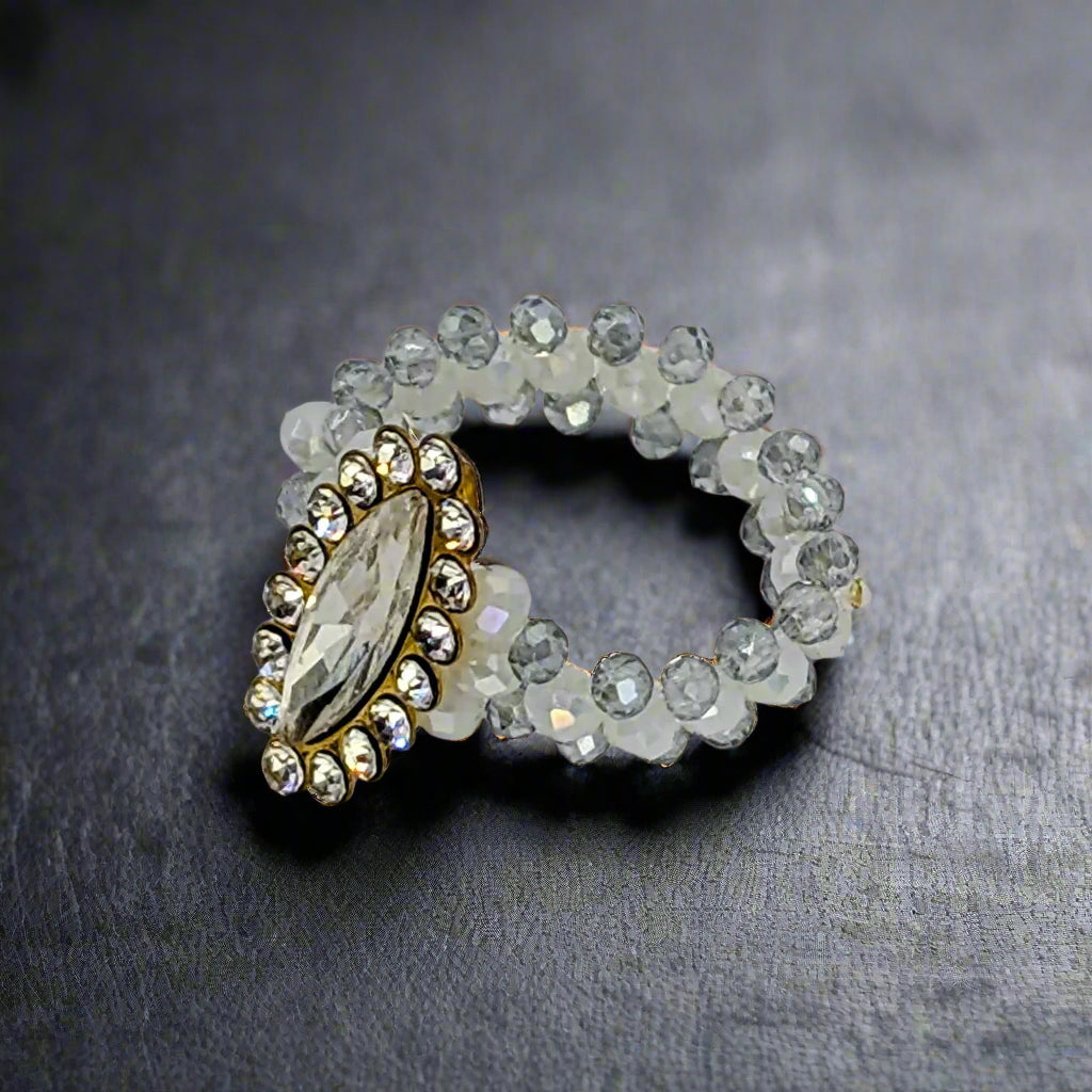The Starfall Crystal Beaded Ring