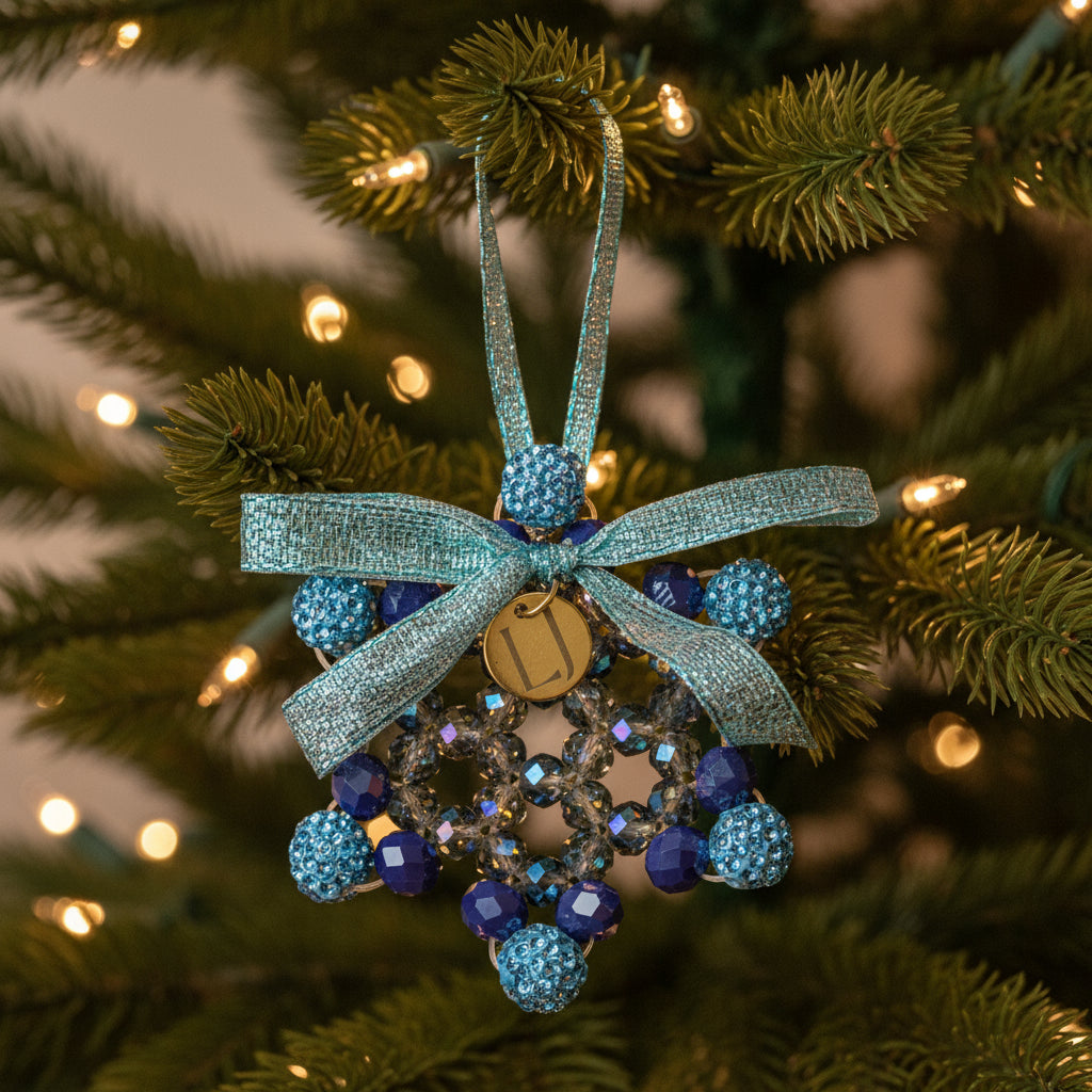 Crystal Beaded Snowflake Ornament