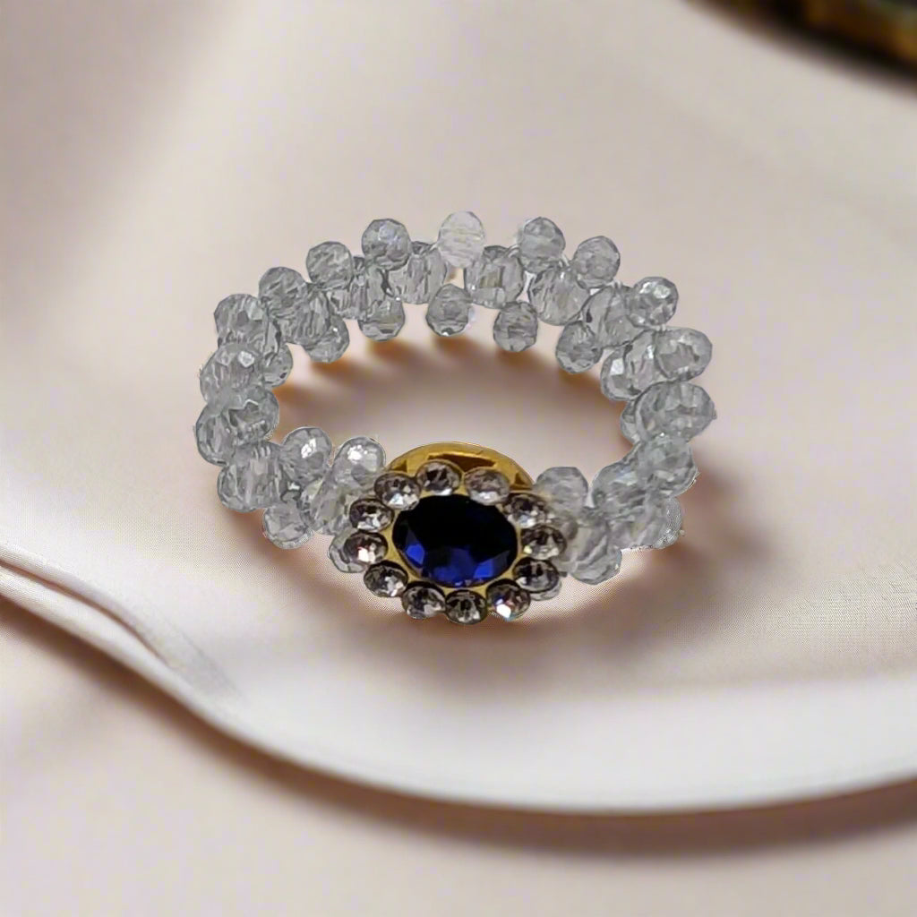 Queen's Sapphire Beaded Ring