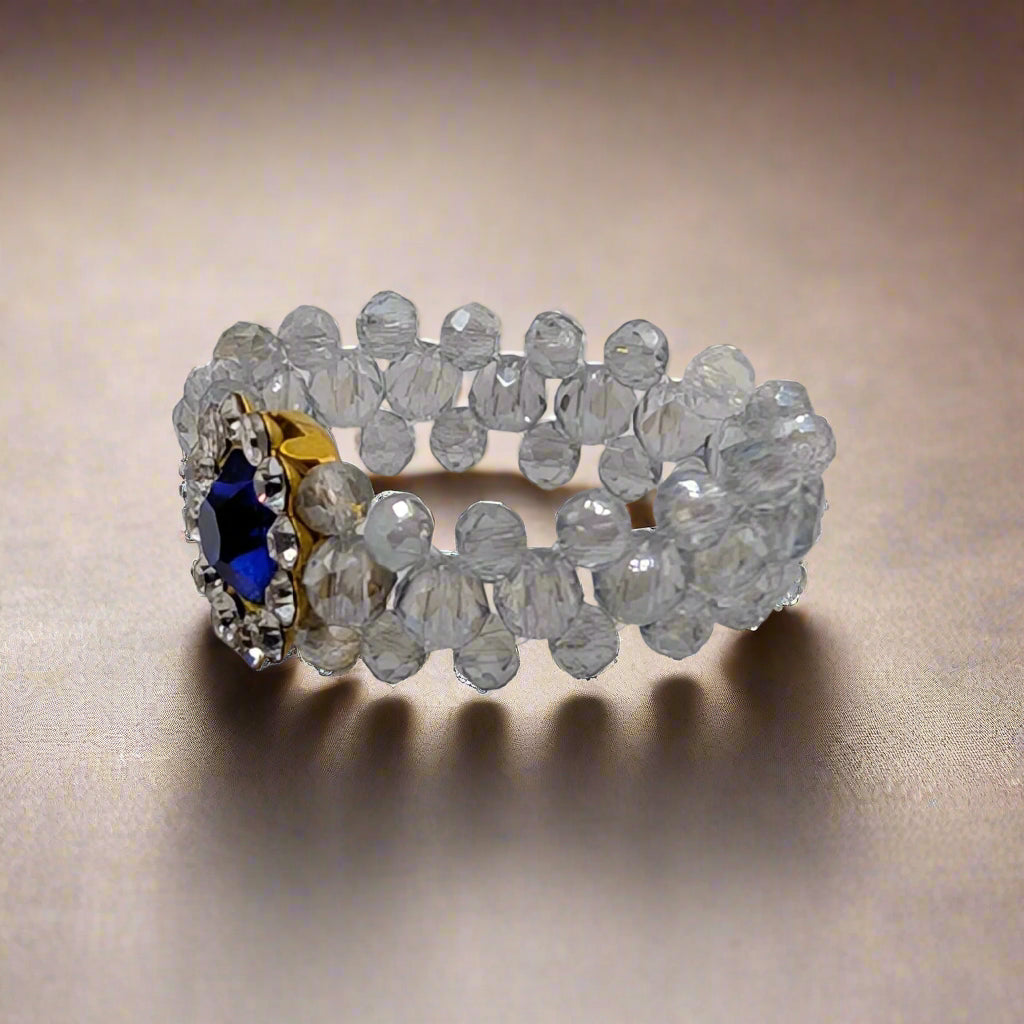 Queen's Sapphire Beaded Ring