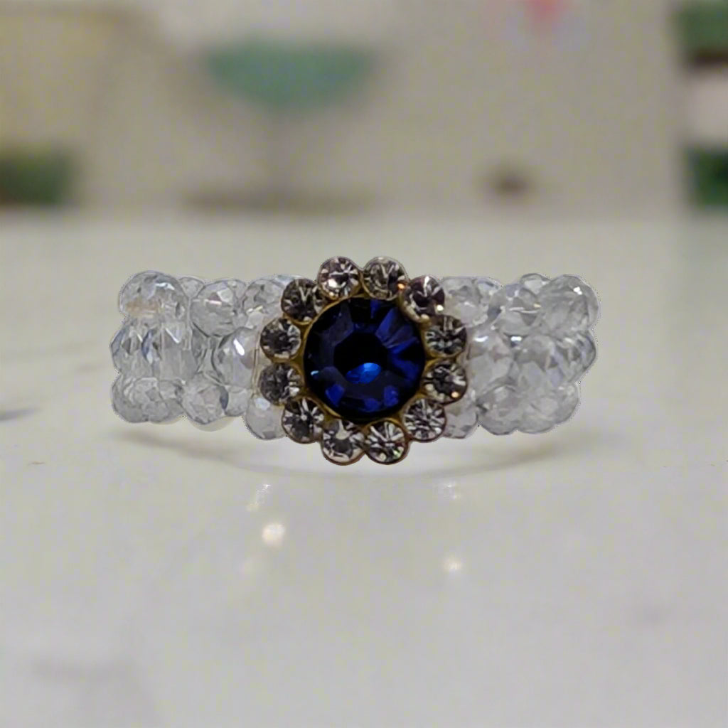Queen's Sapphire Beaded Ring