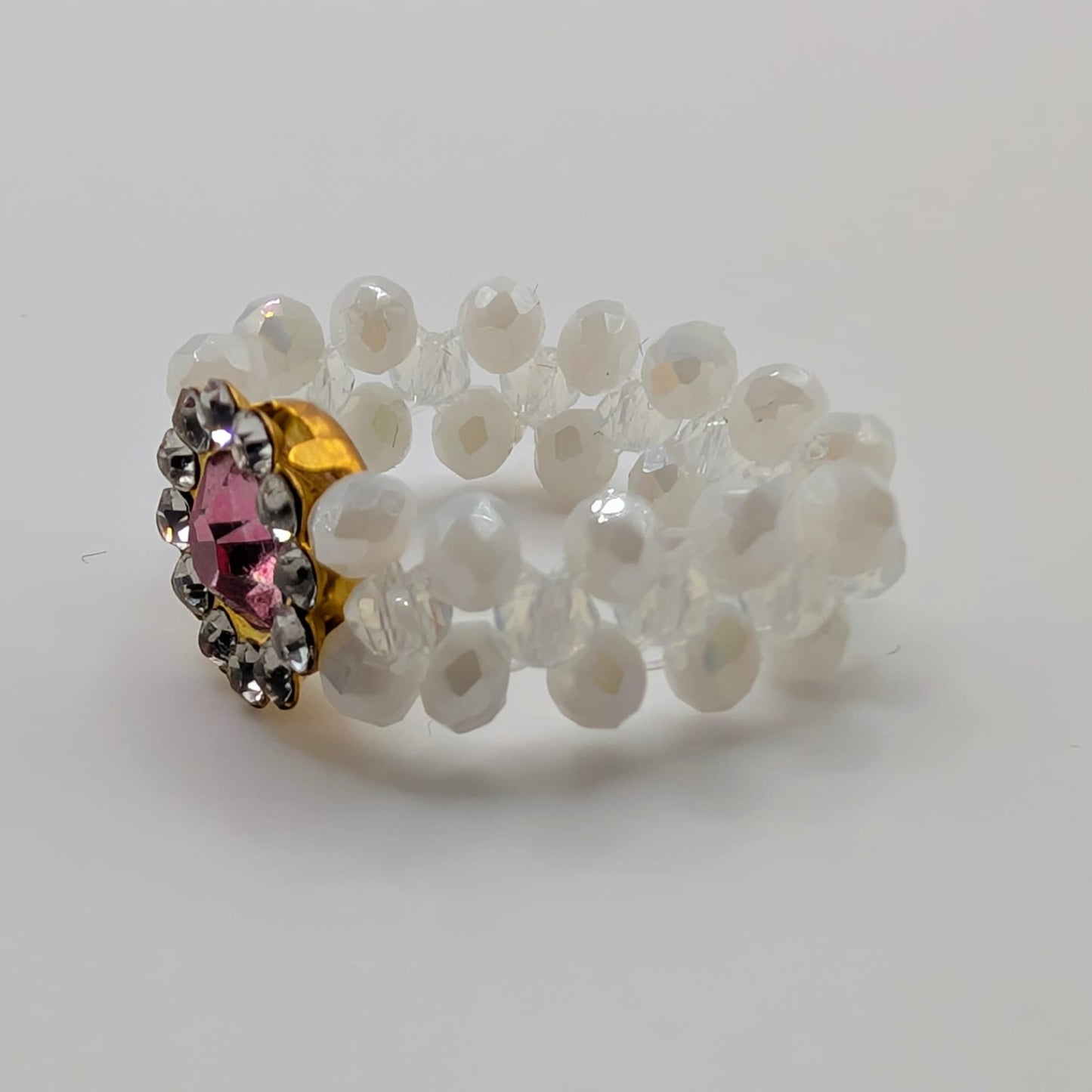 Victorian Rose Beaded Ring