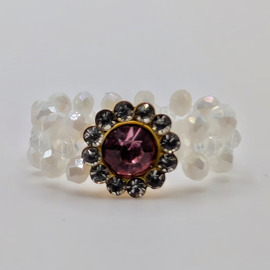 Victorian Rose Beaded Ring