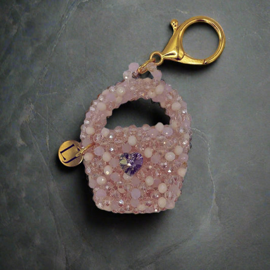 Sweetheart Mini Crystal Beaded Charm Bag