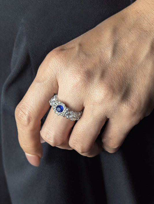 Queen's Sapphire Beaded Ring