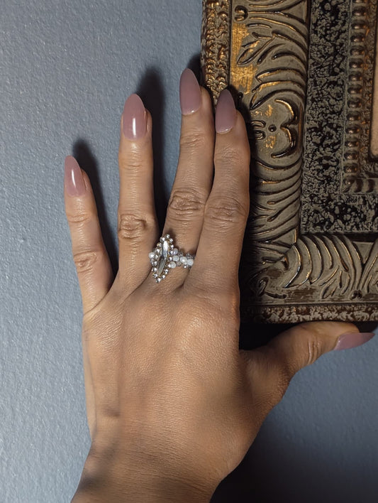 The Starfall Crystal Beaded Ring