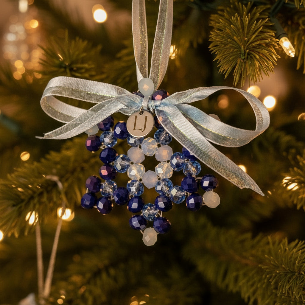 Crystal Beaded Snowflake Ornament