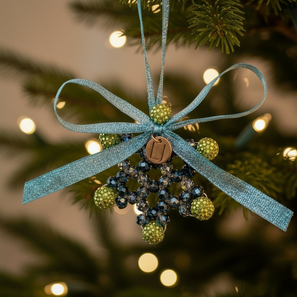 Crystal Beaded Snowflake Ornament
