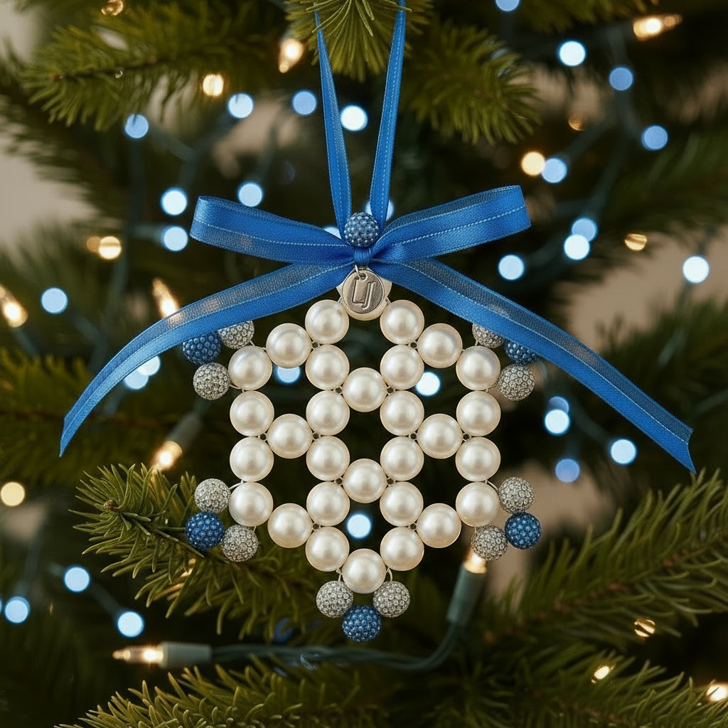 Crystal Beaded Snowflake Ornament