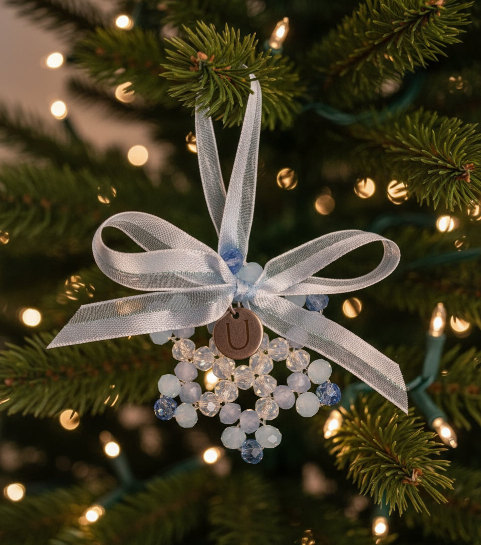 Crystal Beaded Snowflake Ornament