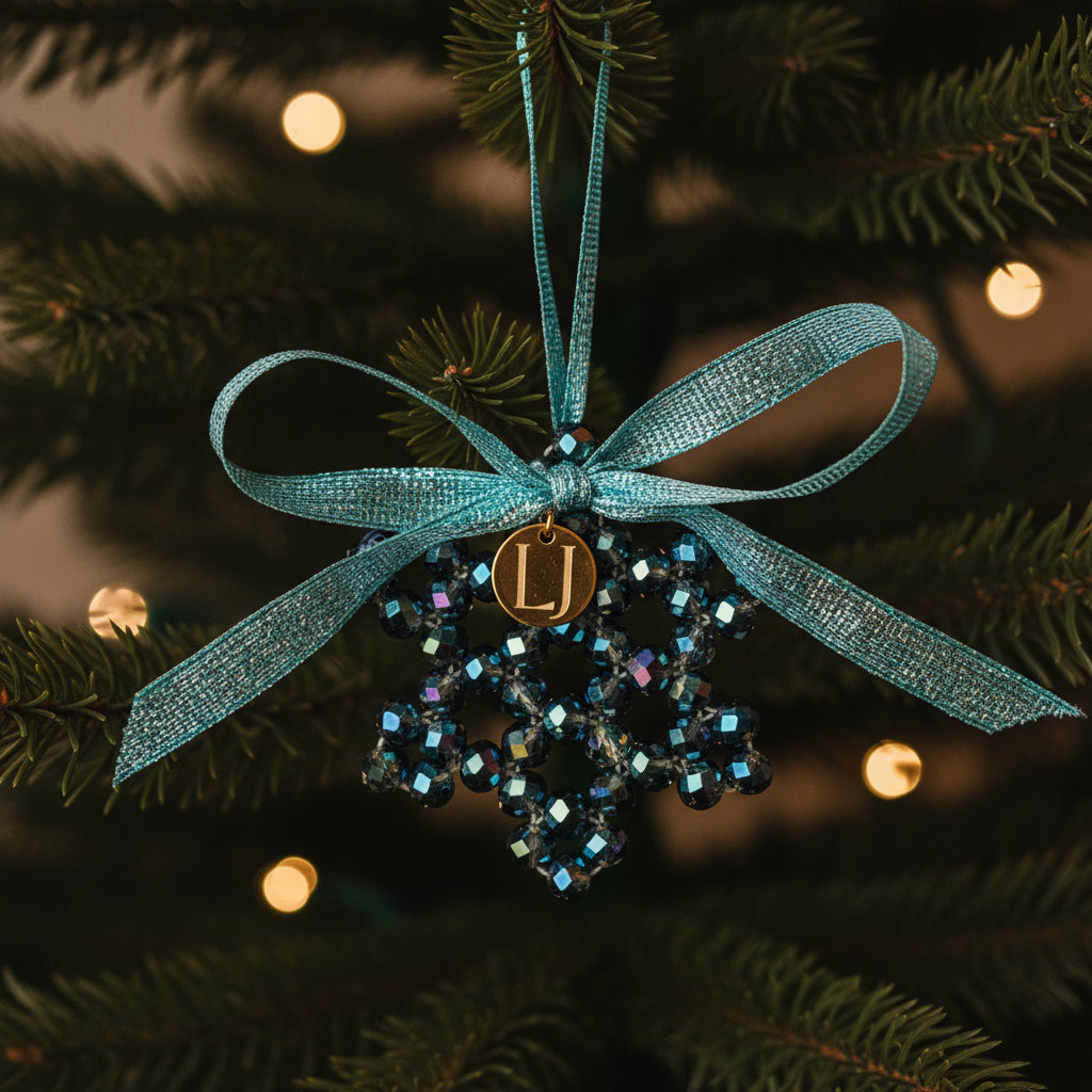Crystal Beaded Snowflake Ornament