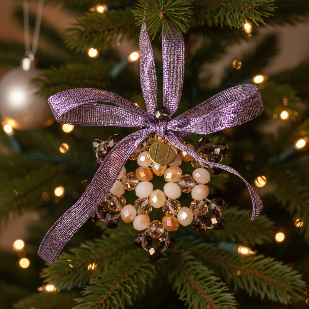 Crystal Beaded Snowflake Ornament