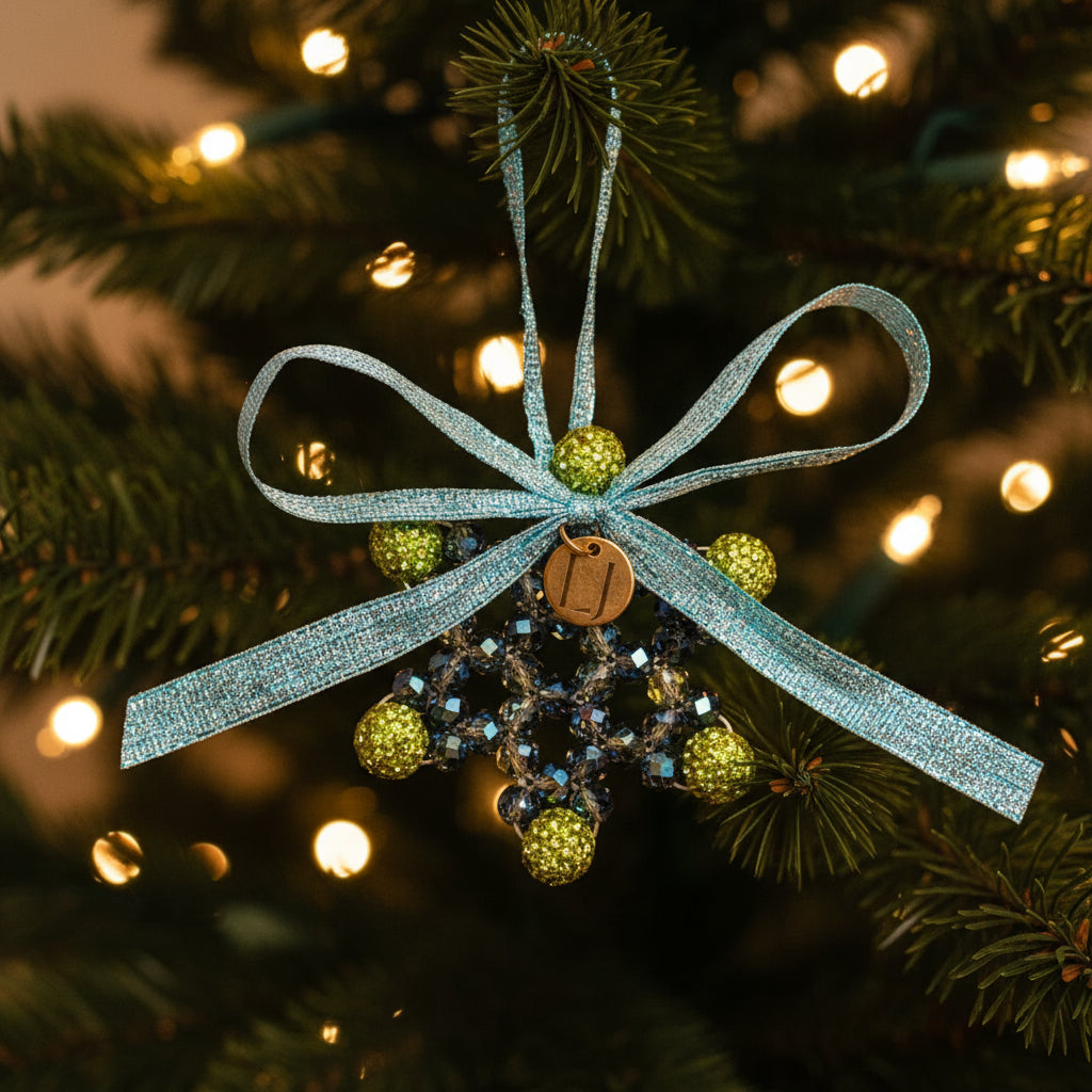Crystal Beaded Snowflake Ornament