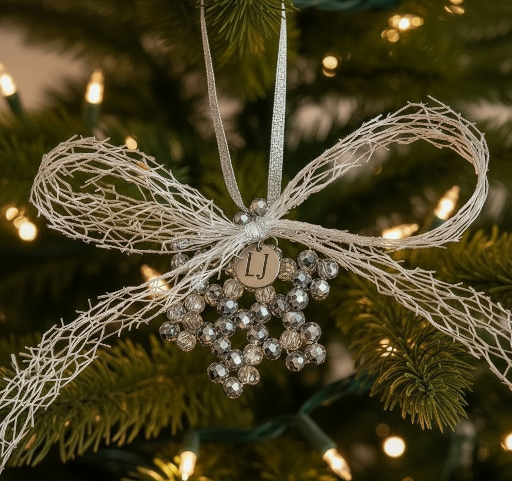 Crystal Beaded Snowflake Ornament