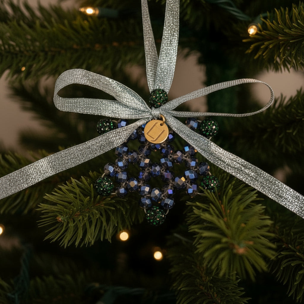 Crystal Beaded Snowflake Ornament