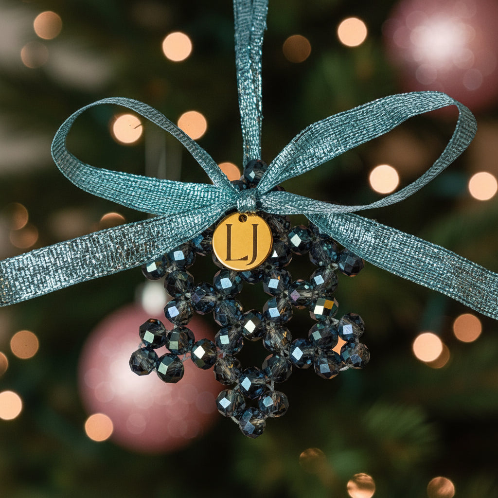 Crystal Beaded Snowflake Ornament