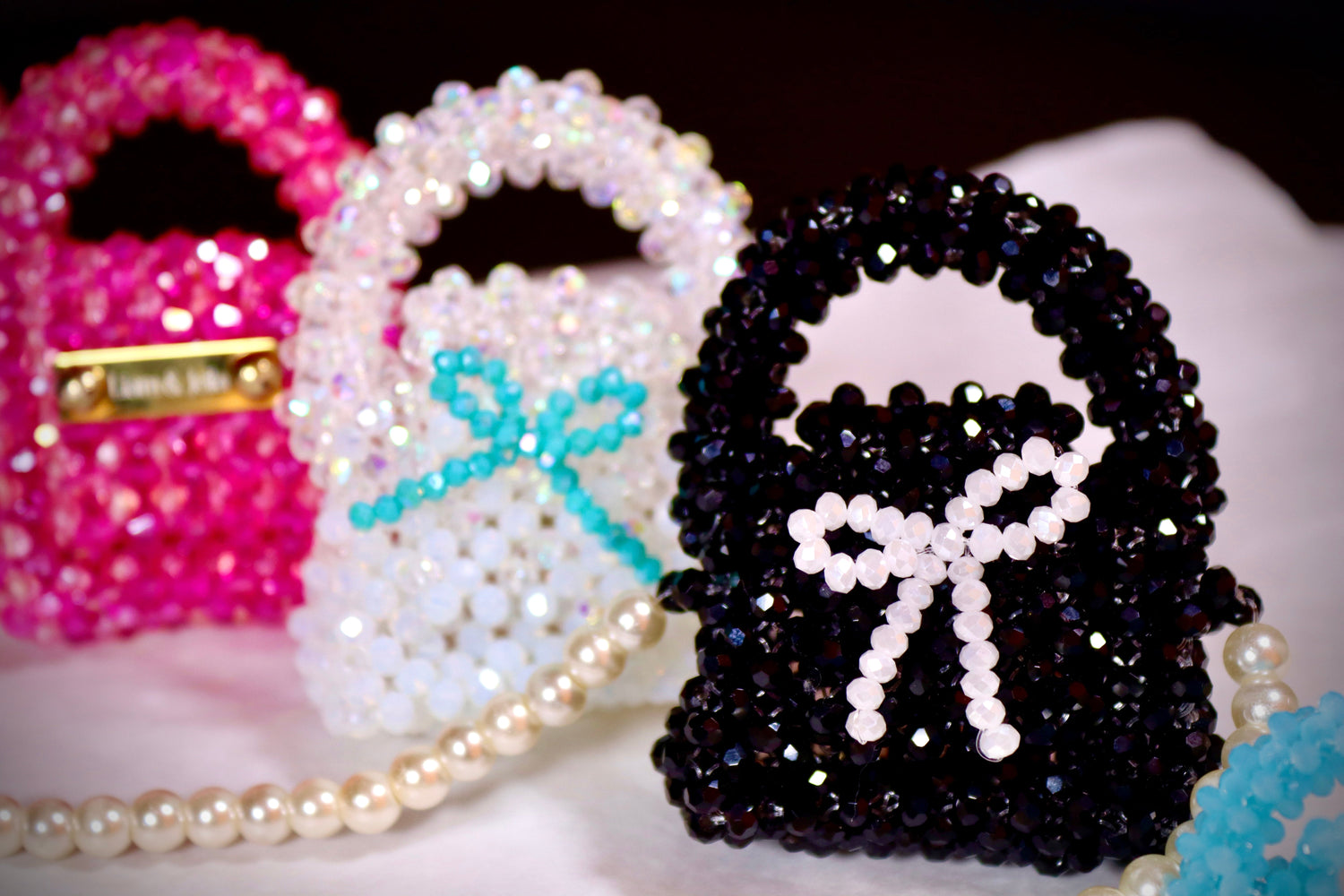 Crystal Beaded Charm Bags