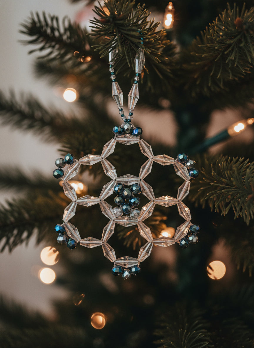 Crystal Geometry Crystal Beaded Christmas Ornament