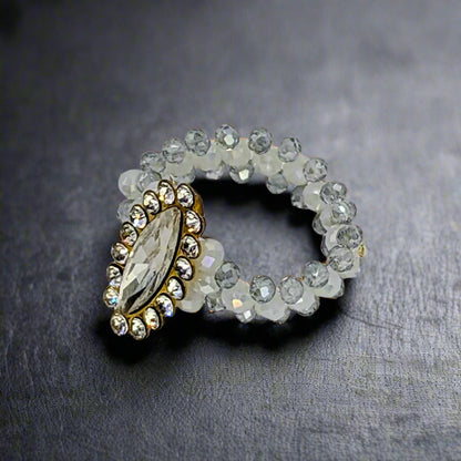 The Starfall Crystal Beaded Ring