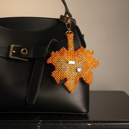 Autumn Glow Crystal Beaded Charm