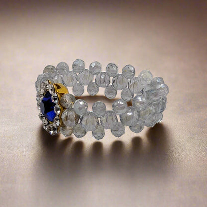 Queen's Sapphire Beaded Ring