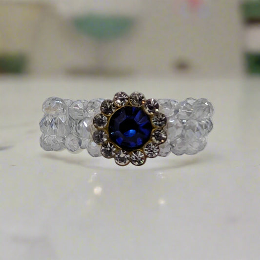 Queen's Sapphire Beaded Ring