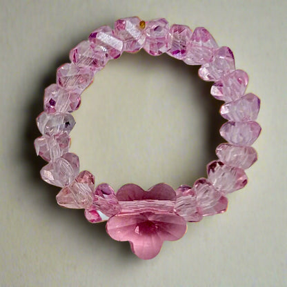 Rosé Bloom Crystal Beaded Ring