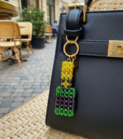 Bubbly N' Sparkly Crystal Beaded Champagne Bottle Charm